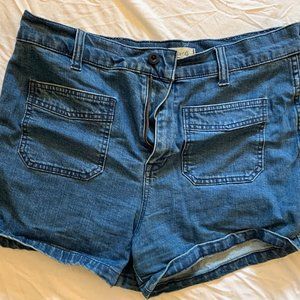 Madewell Dark Wash Front Pocket Denim Shorts